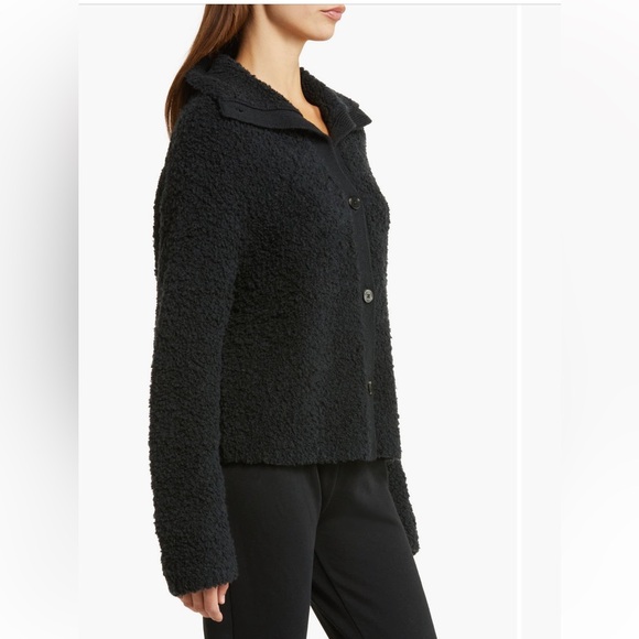 NWT UGG Wool Blend Alaura Cloudfluff Mock Neck Button Up Soft Sweater, Small - Picture 3 of 8